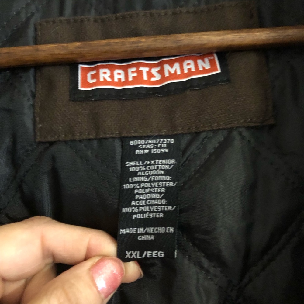 Craftsman Work Dark Brown Canvas Jacket with Hoodie - Picture 13 of 16